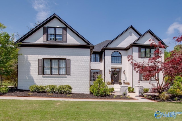2907 Madrey Ln, Hampton Cove, AL 35763 - view of front facade with brick siding and a front lawn