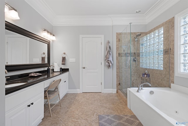 2907 Madrey Ln, Hampton Cove, AL 35763 - full bath featuring a sink, plenty of natural light, a shower stall, and a garden tub