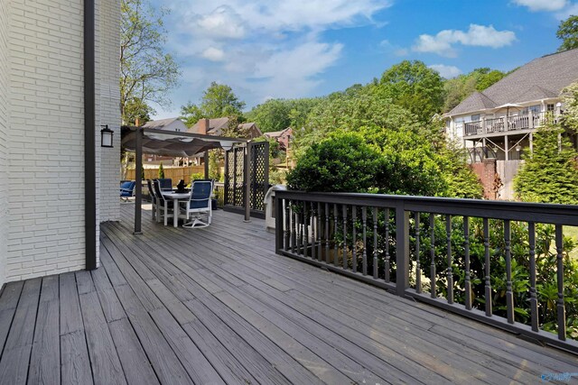 2907 Madrey Ln, Hampton Cove, AL 35763 - wooden deck with outdoor dining space