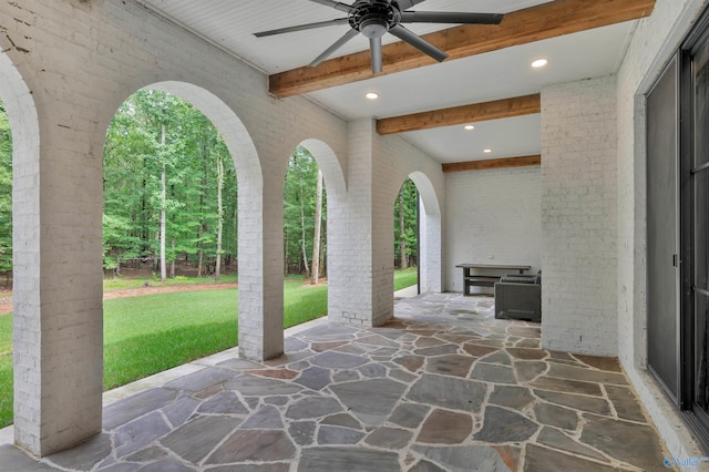 13559 Monte Vedra Rd SE, Huntsville, AL 35803 - view of patio with ceiling fan
