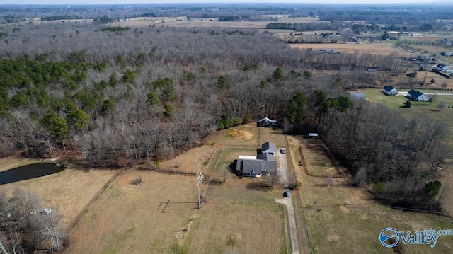 drone / aerial view with a rural view