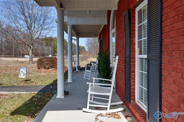 view of patio / terrace featuring a porch