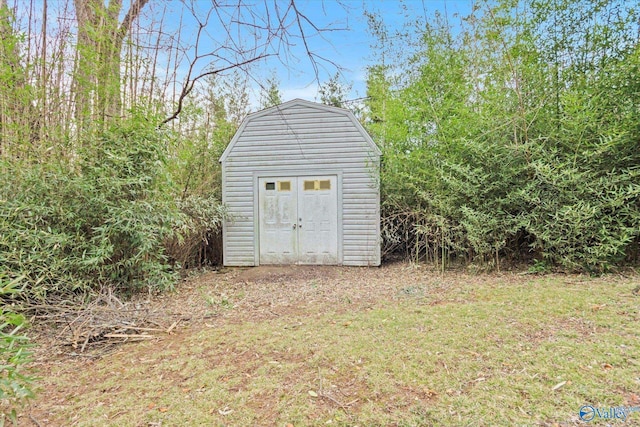 view of shed