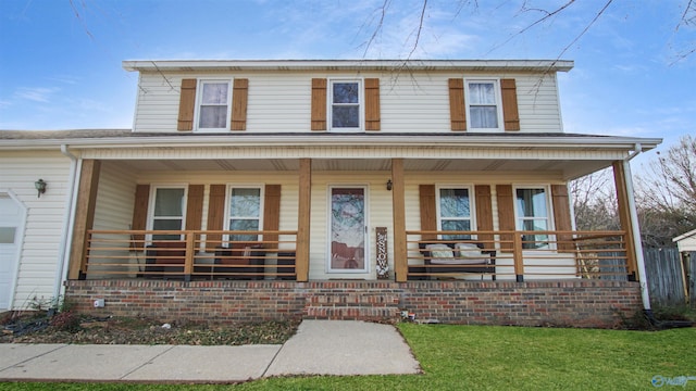 view of front of home with covered porch