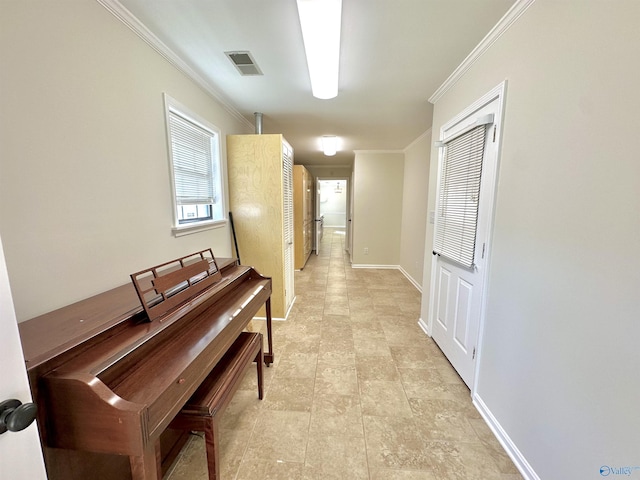 misc room with crown molding