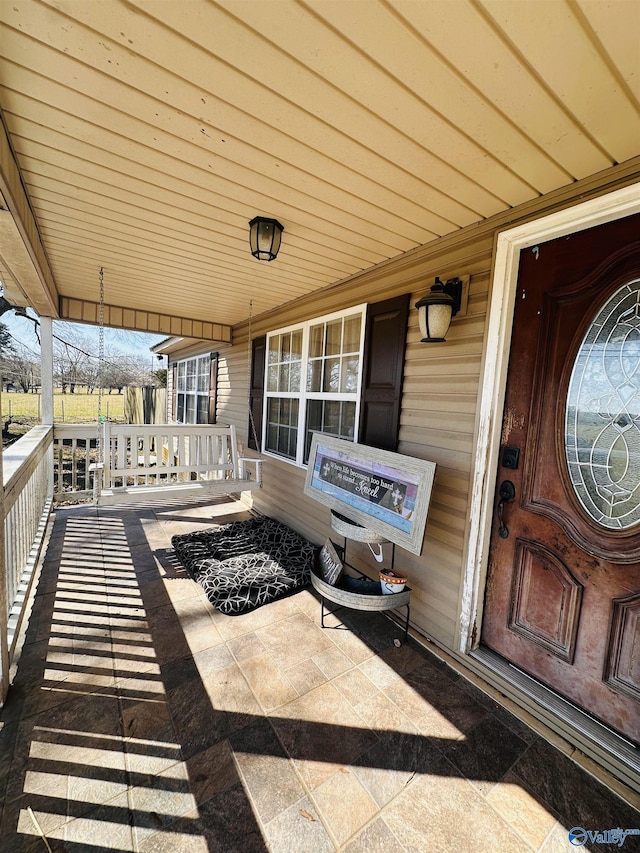 view of patio with a porch