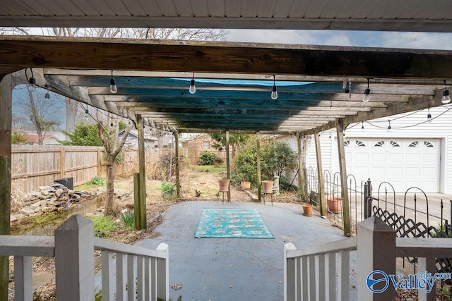 view of patio with fence