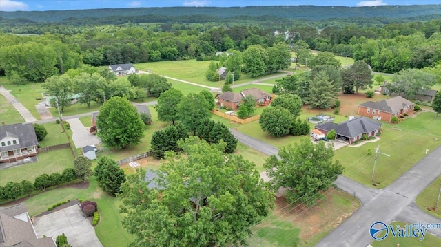 bird's eye view with a forest view