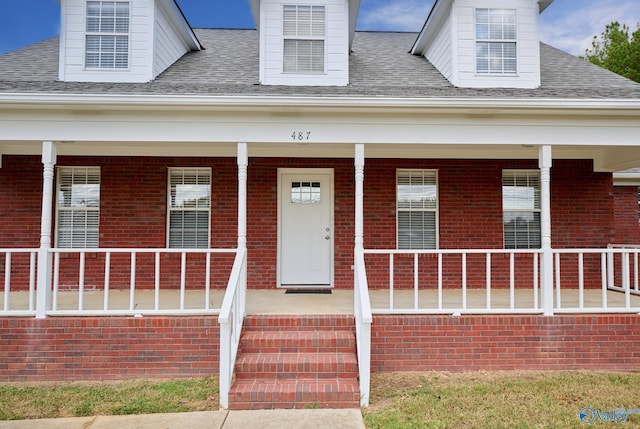 view of front of home with a porch