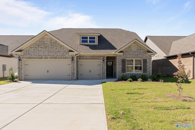 craftsman-style house with a front lawn