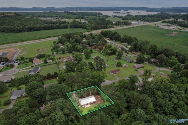 216 Mcdonald Ln, Guntersville, AL 35976 - view of rural area featuring property parcel outlined and a large body of water
