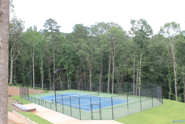 view of tennis court