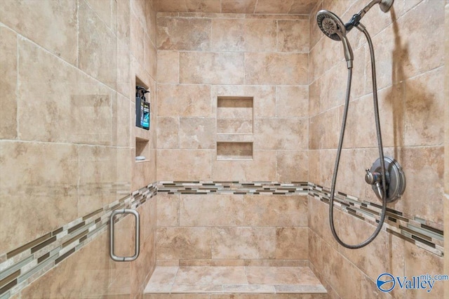 full bathroom with crown molding and a garden tub