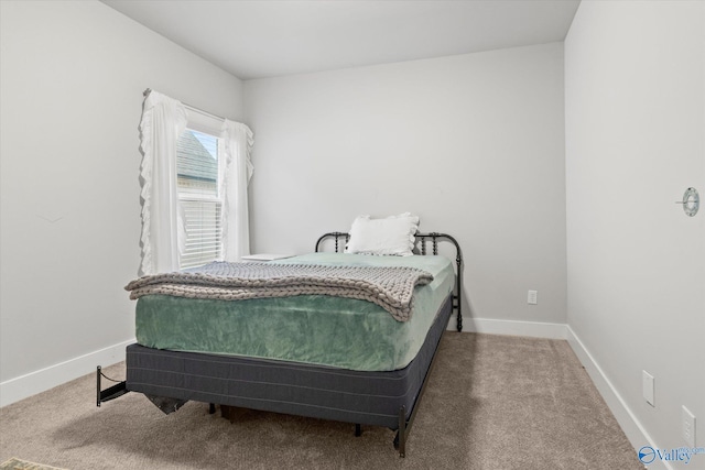 bedroom with carpet floors