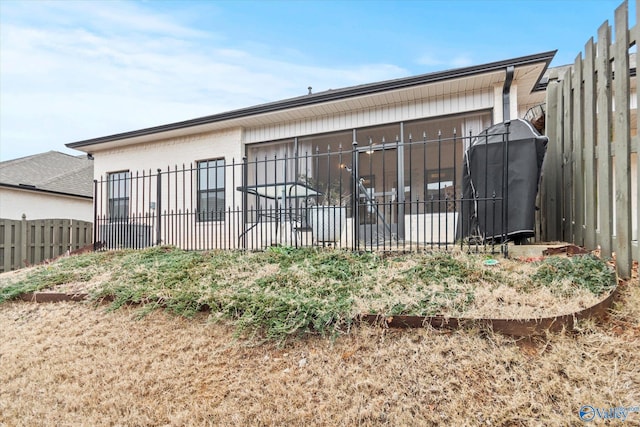 rear view of house with a patio area