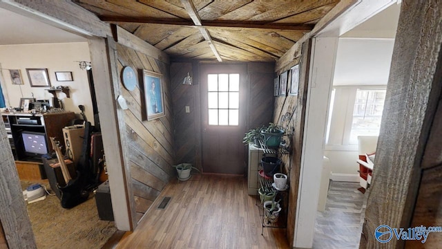 interior space with hardwood / wood-style flooring and a wealth of natural light