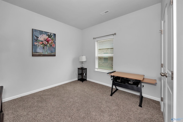 miscellaneous room with carpet flooring