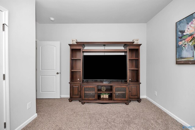 living room with light colored carpet