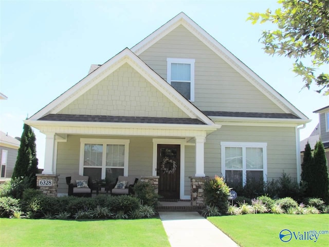 6328 Midtowne Ln, Huntsville, AL 35806 - craftsman inspired home with covered porch and a front lawn