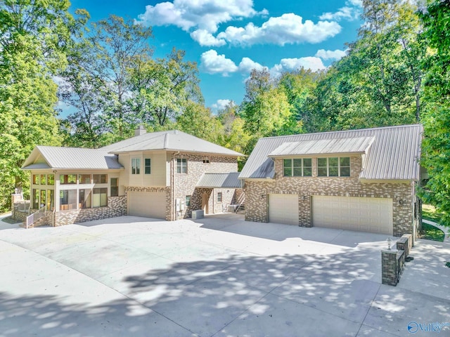 view of front of house featuring a garage