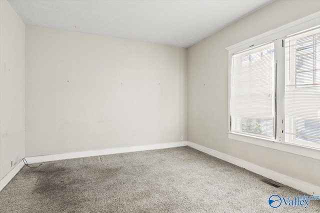 carpeted empty room featuring plenty of natural light