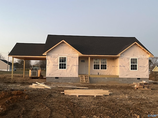 view of property under construction