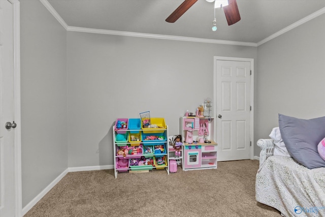 100 Cumberland Cir, Scottsboro, AL 35769 - bedroom with carpet floors, crown molding, and baseboards