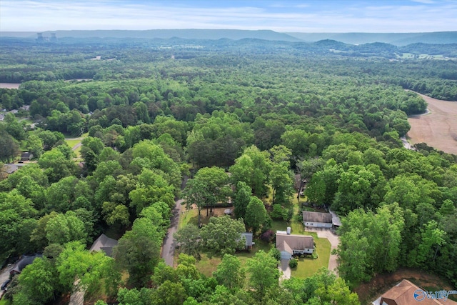 100 Cumberland Cir, Scottsboro, AL 35769 - bird's eye view featuring a forest view and a mountain view