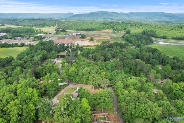 100 Cumberland Cir, Scottsboro, AL 35769 - birds eye view of property with a view of trees and a mountain view