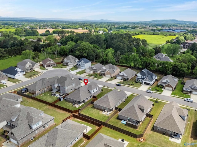aerial view featuring a residential view