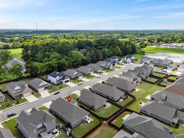 bird's eye view featuring a residential view