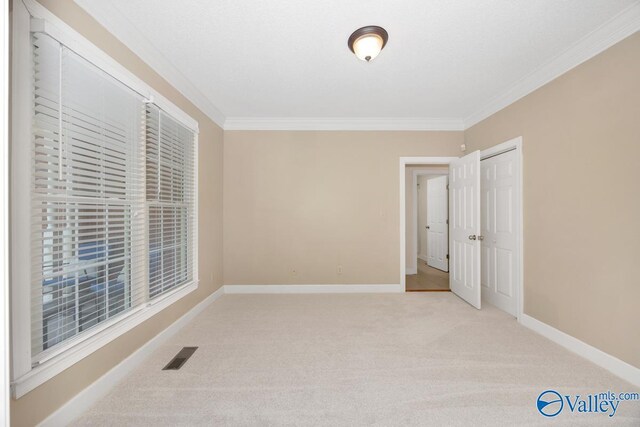412 Clydebank Dr, Madison, AL 35758 - spare room featuring crown molding, light colored carpet, and baseboards