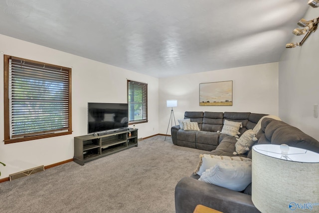 view of carpeted living room