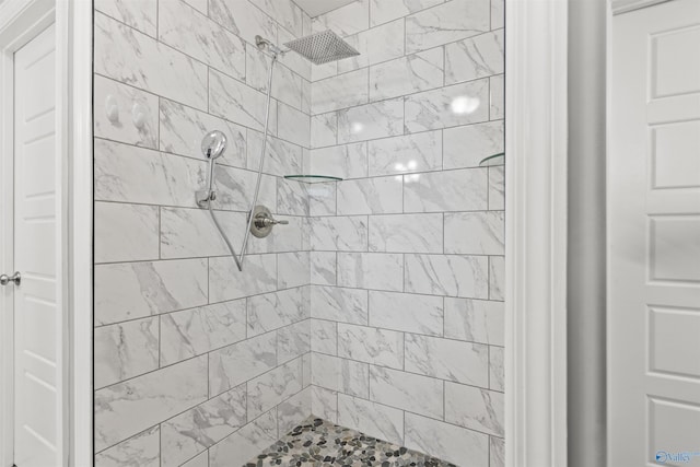 full bathroom with a shower stall