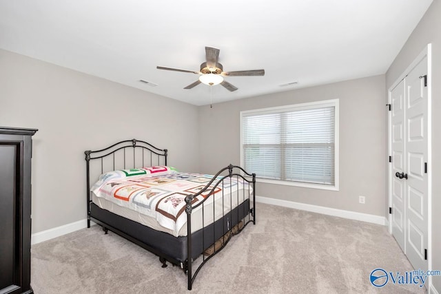 7528 Flint Crossing Cir, Owens Cross Roads, AL 35763 - bedroom with carpet floors and a ceiling fan