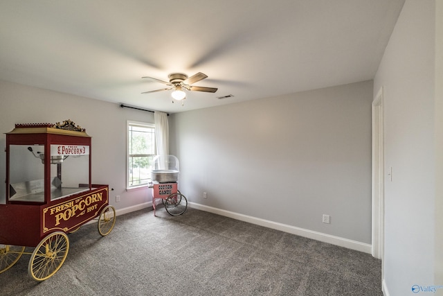 7326 Vidette Ln SE, Owens Cross Roads, AL 35763 - living area with a ceiling fan and carpet floors