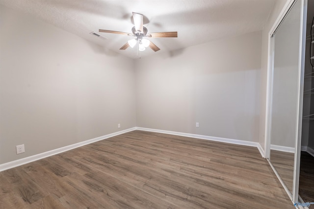 814 E Haven Dr, Glencoe, AL 35905 - spare room with a ceiling fan and wood finished floors