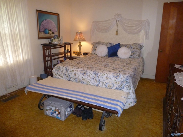 bedroom with carpet floors