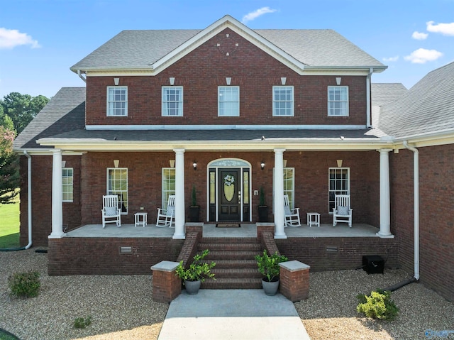 view of front of home with a porch