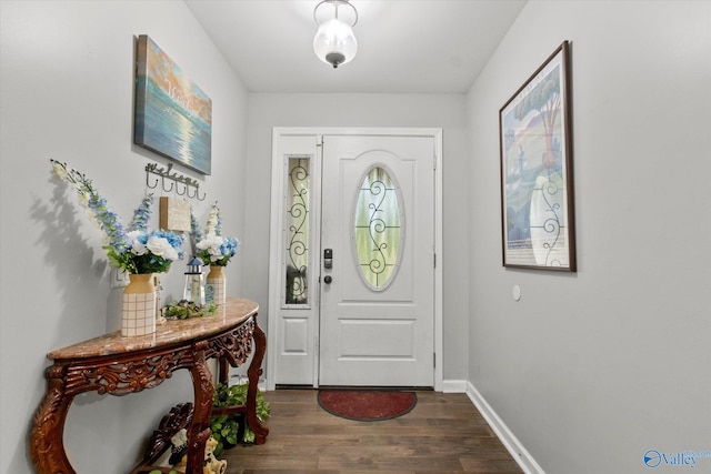 entryway featuring hardwood / wood-style floors