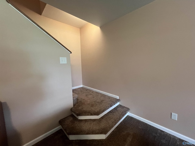415 County Road 355, Leesburg, AL 35983 - stairway with baseboards and carpet flooring
