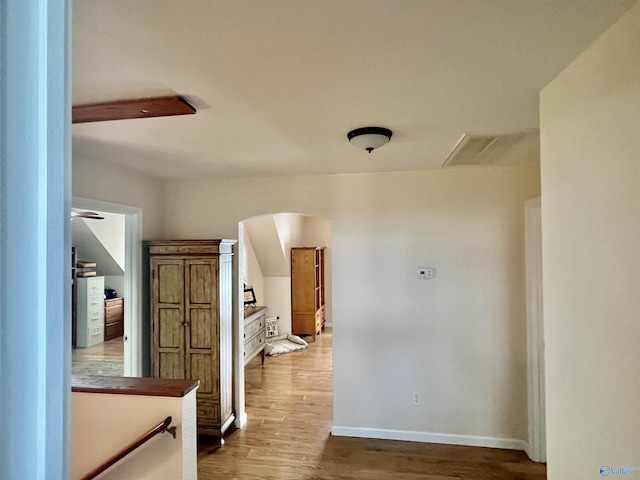 415 County Road 355, Leesburg, AL 35983 - corridor featuring wood finished floors and arched walkways