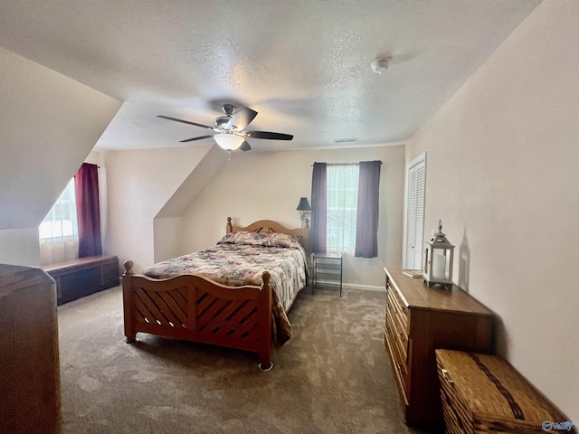 415 County Road 355, Leesburg, AL 35983 - carpeted bedroom with a textured ceiling and ceiling fan