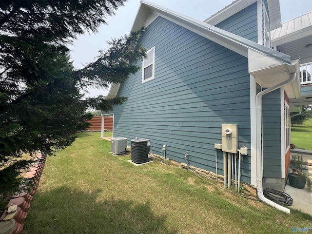 415 County Road 355, Leesburg, AL 35983 - view of property exterior featuring a central AC unit and a yard