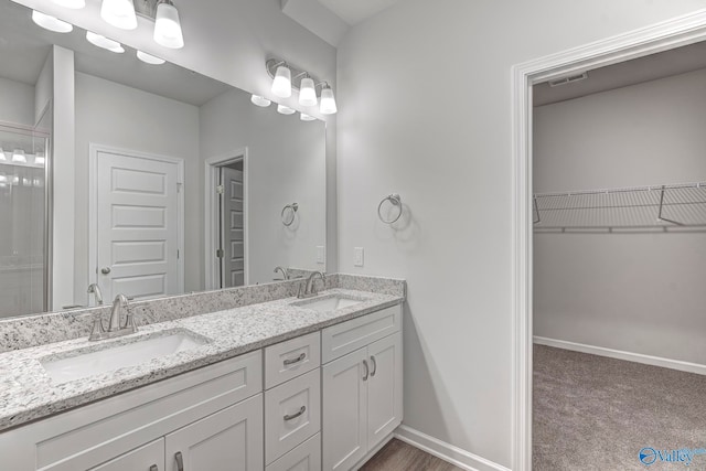 bathroom with vanity