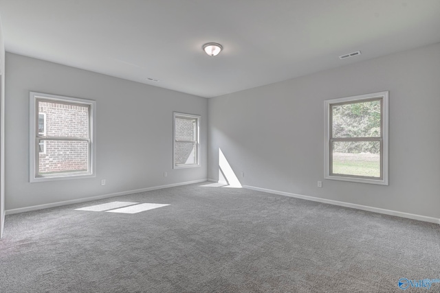 view of carpeted spare room