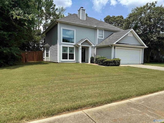 101 Maple Valley Dr, Madison, AL 35758 - traditional home featuring driveway, an attached garage, a chimney, and roof with shingles