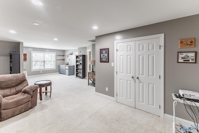 view of carpeted living room