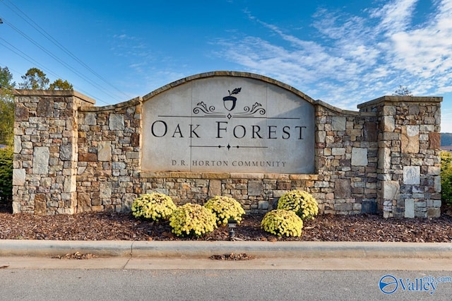 view of community sign