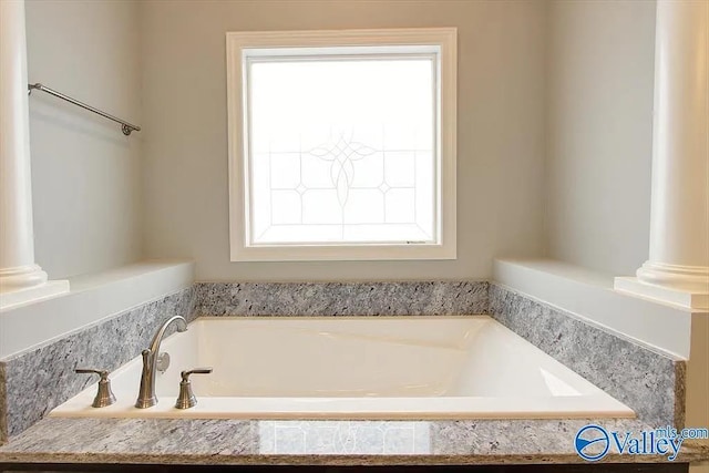 17401 Stonegate Dr, Athens, AL 35613 - full bath with a garden tub and decorative columns